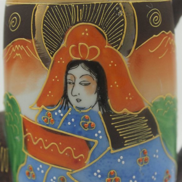 Vintage Japanese Satsuma. Moriage Gilded, Tea Set 21 pc, Made in Japan - Picture 3 of 12